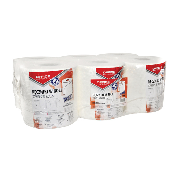 Ręczniki papierowe celulozowe 2 warstwowe Office Products Maxi 6 sztuk