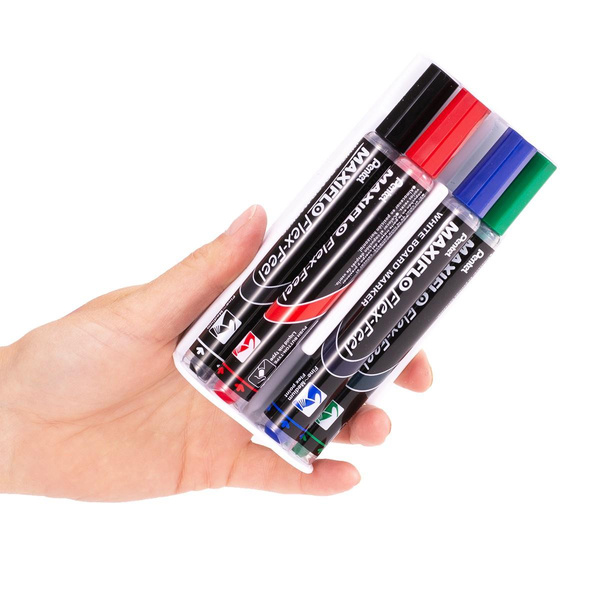 Markery suchościeralne Pentel Maxiflo Flex-Feel MWL5SBF-4N 4 kolory