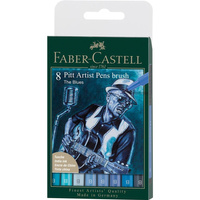 Zestaw pisaków Pitt Artist Pen B The Blues Faber Castell 8 sztuk