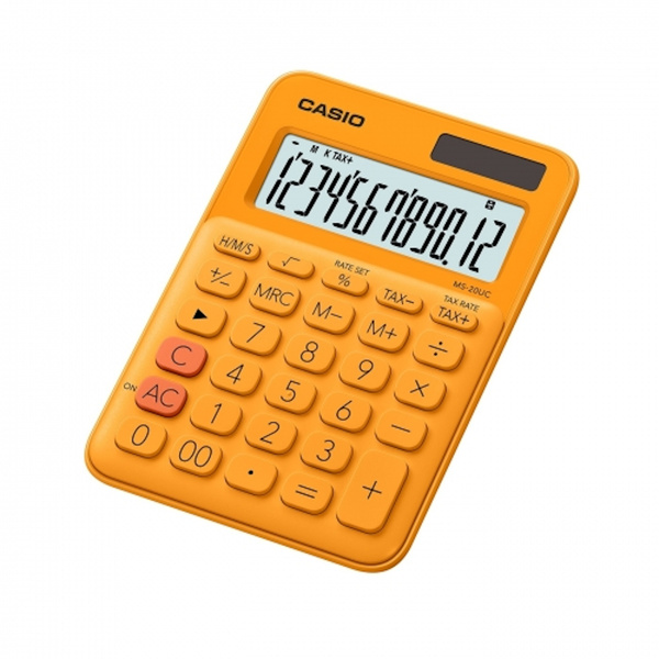 Kalkulator biurowy Casio MS-20UC pomarańczowy