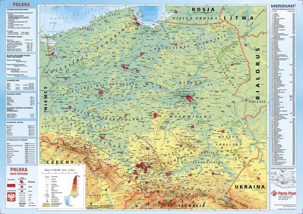 Podkładka na biurko mapa Polski Panta Plast - Extrabiuro.pl