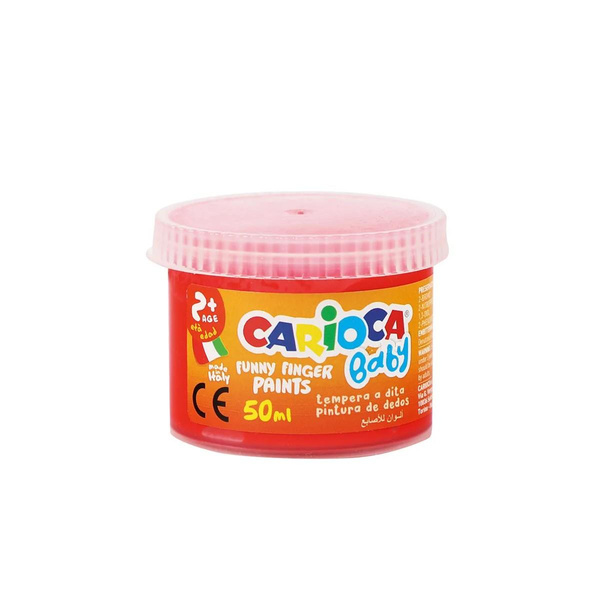 Farby do malowania palcami 8 kolorów 50ml Carioca Baby