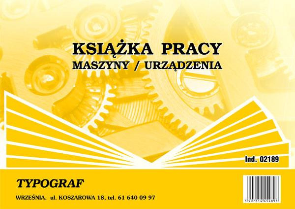 Książka pracy maszyny / urządzenia A4