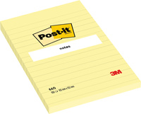 Karteczki samoprzylepne w linie 102x152mm Post-it 3M żółte 660