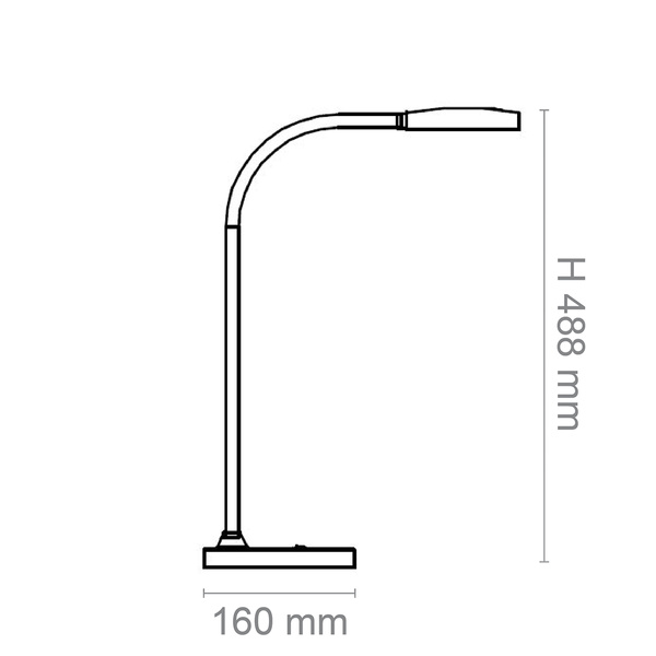 Lampka na biurko Cep Cled-0290 Flex czarna