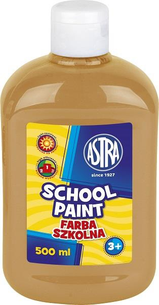 Farba plakatowa w butelce 500ml brązowa jasna Astra