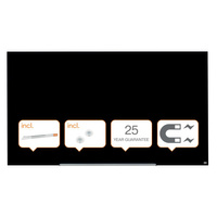 Tablica magnetyczna szklana 189x106 cm panoramiczna Diamond Nobo czarny