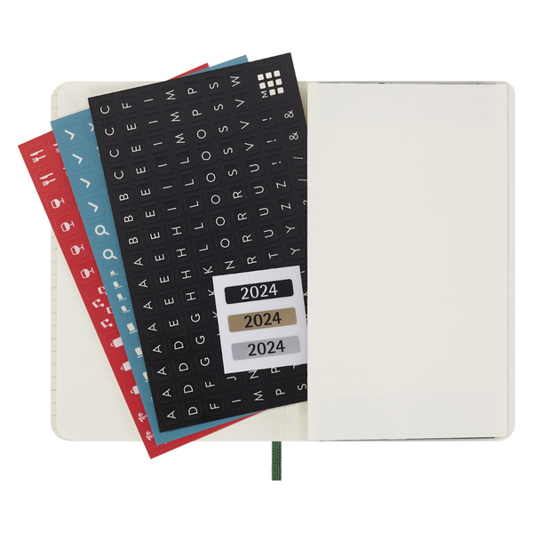 Kalendarz tygodniowy w miękkiej oprawie P Moleskine Myrtle Green 2024