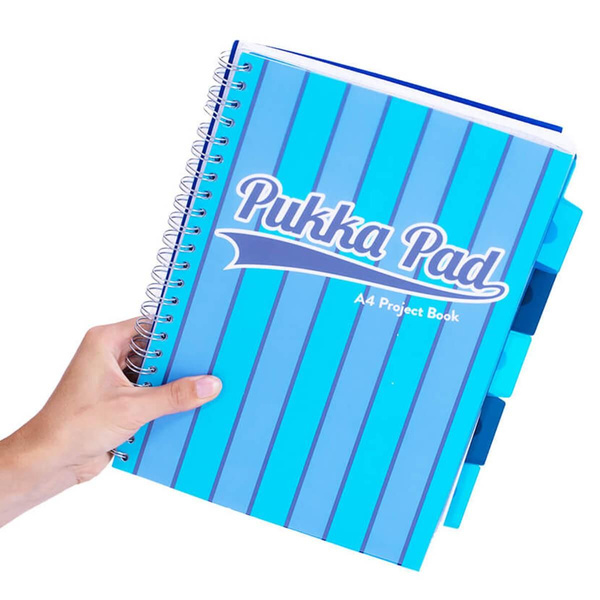Kołozeszyt A4 w kratkę Pukka Pad Project Book Vogue niebieski