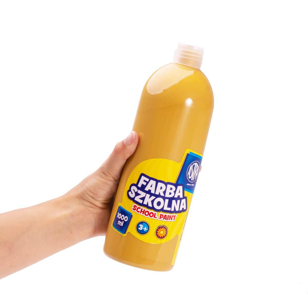 Farba plakatowa w butelce 1l brązowa jasna Astra