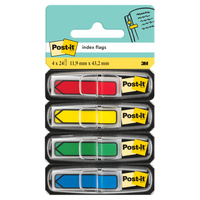 Zakładki indeksujące Post-it 3M strzałki 4 kolory po 24 sztuki 12x43mm 684ARR3