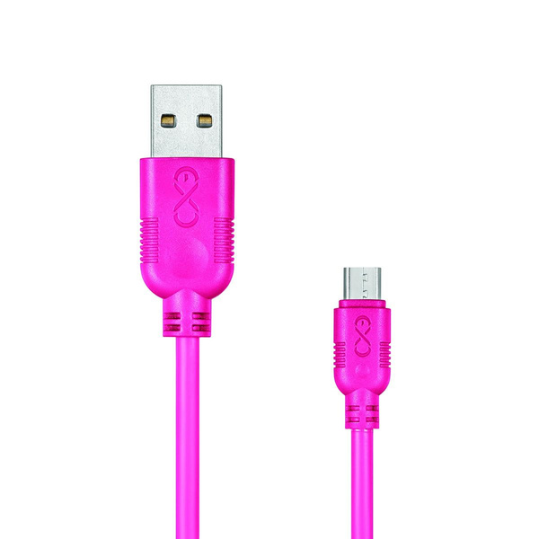 Kabel Micro USB uniwersalny Exc Whippy 2m różowy