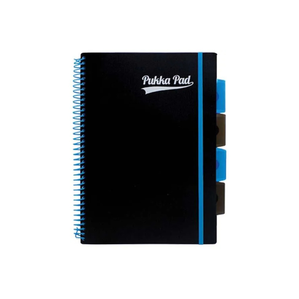 Kołozeszyt B5 w kratkę Project Book PP Neon Black niebieski