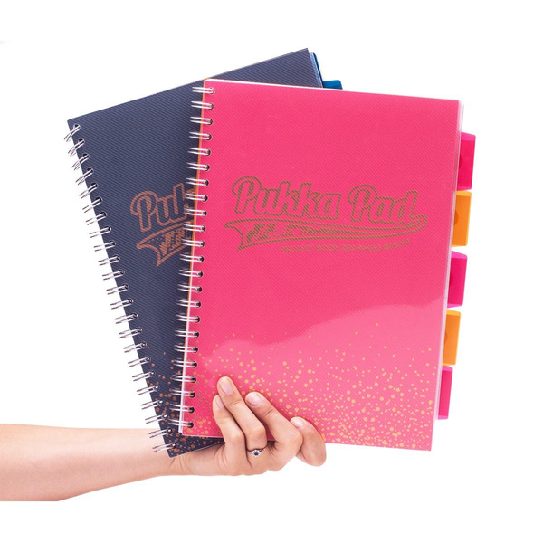 Kołozeszyt A4 w kratkę 200 stron Pukka Pad Project Book Blush Navy