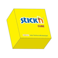 Karteczki samoprzylepne Stick`n 76x76mm 400k żółty neon