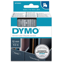 Taśma Dymo D1 12mm biała / przezroczysta