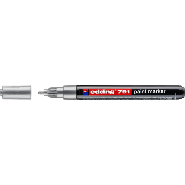 Marker lakierowy Edding końcówka okrągła 1-2mm srebrny