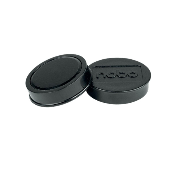 Magnesy Nobo do tablic suchościeralnych 38mm udźwig 2,5kg czarny