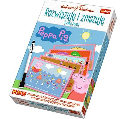 Gra Rozwiązuję i zmazuję Świnka Peppa Bajkowa akademia