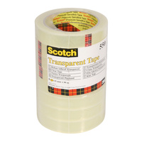Taśma samoprzylepna Scotch 550 przezroczysta 19mm x 66m 8 rolek