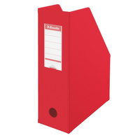 Pojemnik na dokumenty A4 kartonowy 100mm laminowany składany Esselte czerwony