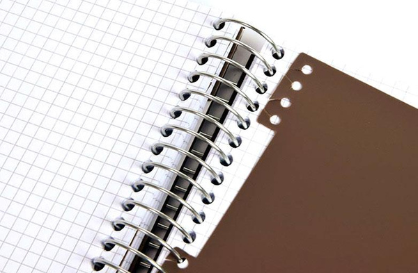 Kołonotatnik A5 150 kartek kratka Mintra Steel Class brązowy