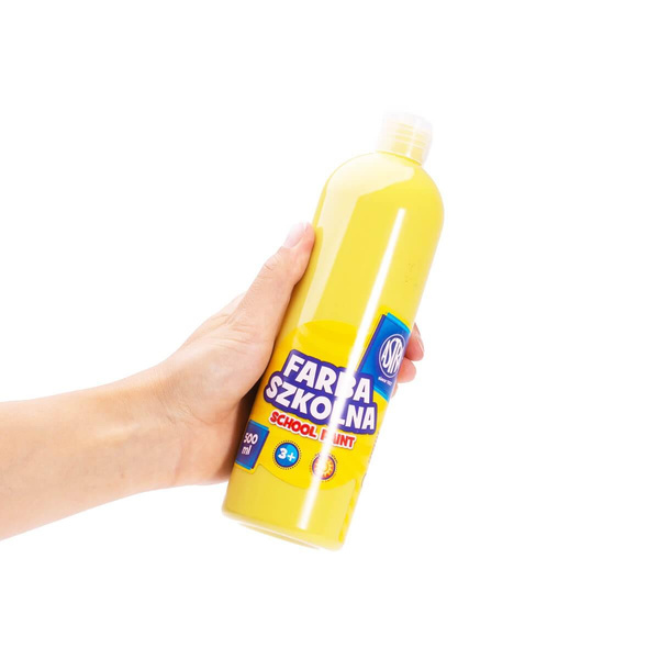 Farba plakatowa w butelce 500ml cytrynowa Astra