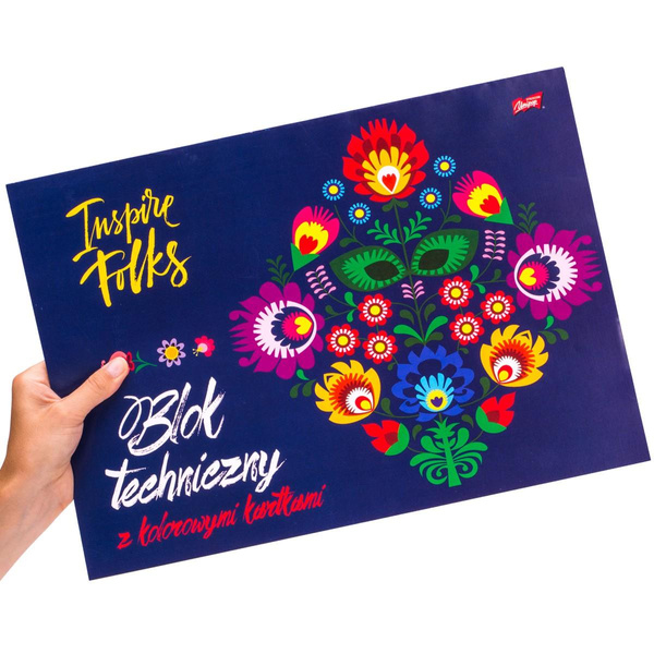 Blok techniczny kolorowy A3 10 kartek Unipap