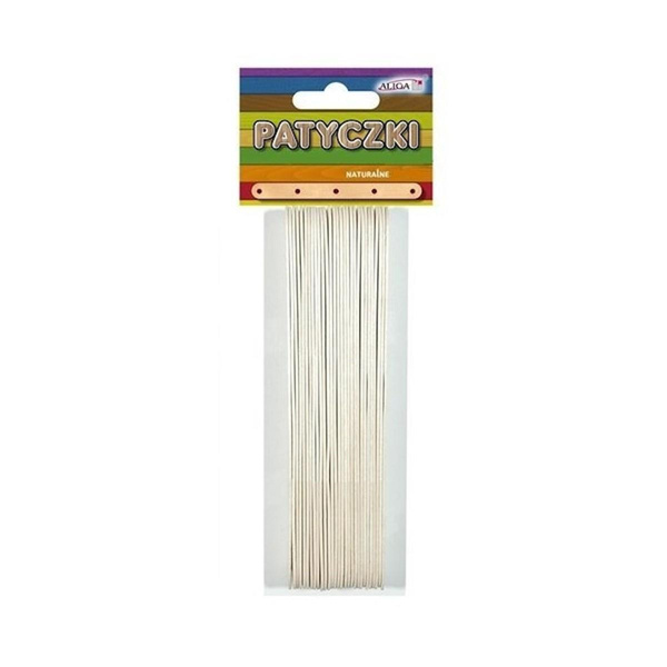 Patyczki kreatywne 200x25x1.6mm Aliga bezbarwne