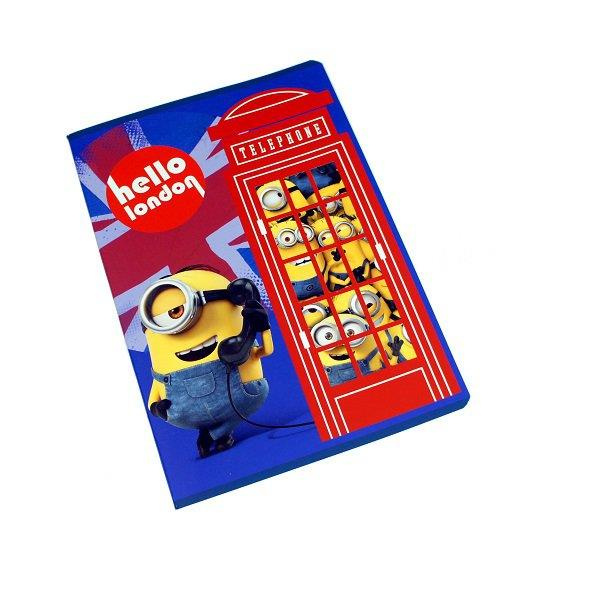 Zeszyt A5 w linie 32 kartki laminowany Minionki