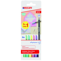 Pisak z cienką końcówką e-1200 Edding 6 kolorów