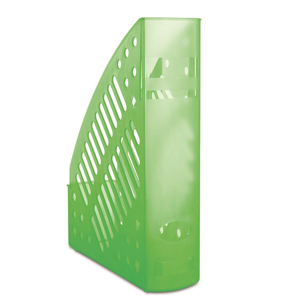 Pojemnik na dokumenty A4 plastikowy 70mm ażurowy Donau transparentny zielony