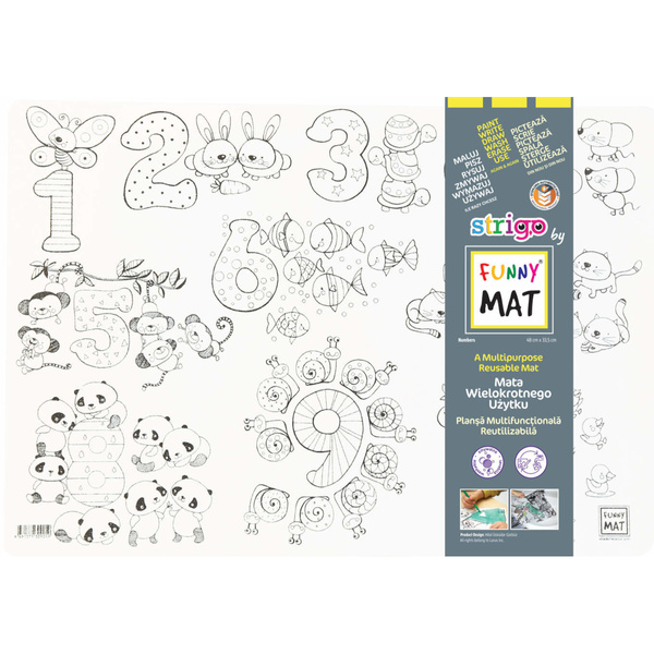 Mata Strigo Funny biała Liczby 48x33,5cm