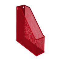 Pojemnik na dokumenty A4 metalowy 70mm czerwony