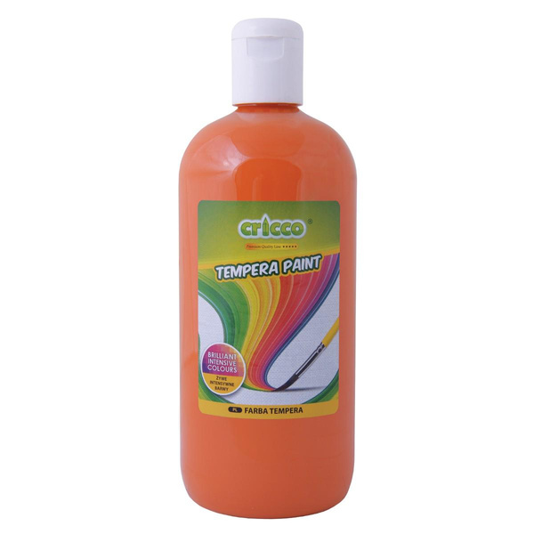 Farba tempera pomarańczowa 500ml Cricco