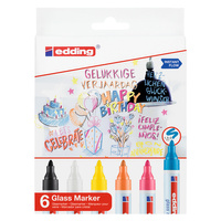 Marker do powierzchni szklanych E-95 Edding 6 kolorów