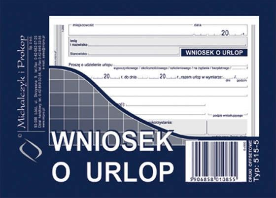 Wniosek o udzielenie  urlopu A6