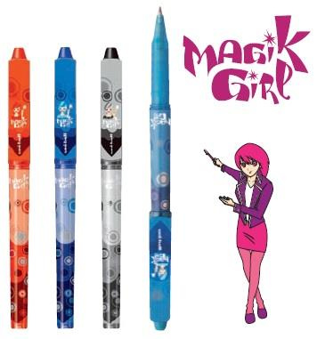 Długopis ścieralny Uni UF-109 Magik Girl czarny