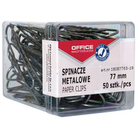 Spinacze metalowe 77mm Office Products