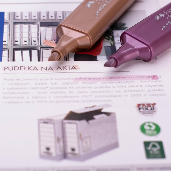 Zakreślacze metaliczne Faber Castell Textliner 1546 4 sztuki