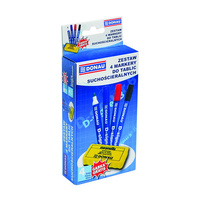 Marker suchościeralny Donau D-Signer B 4 kolory gąbka