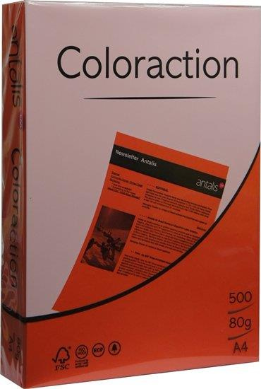 Papier ksero kolorowy A4 80g London czerwony - 100 arkuszy Coloraction