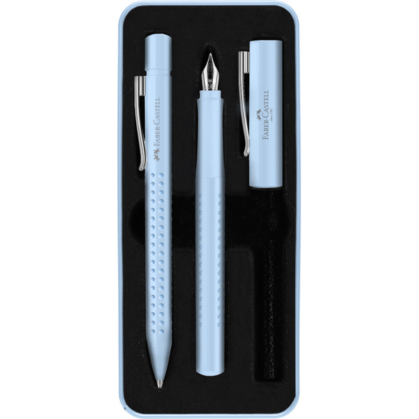 Zestaw prezentowy pióro+długopis Faber Castell Grip 2010 Sky blue