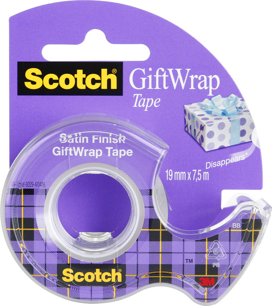 Taśma klejąca do pakowania Scotch Gift Wrap 19mmx6m