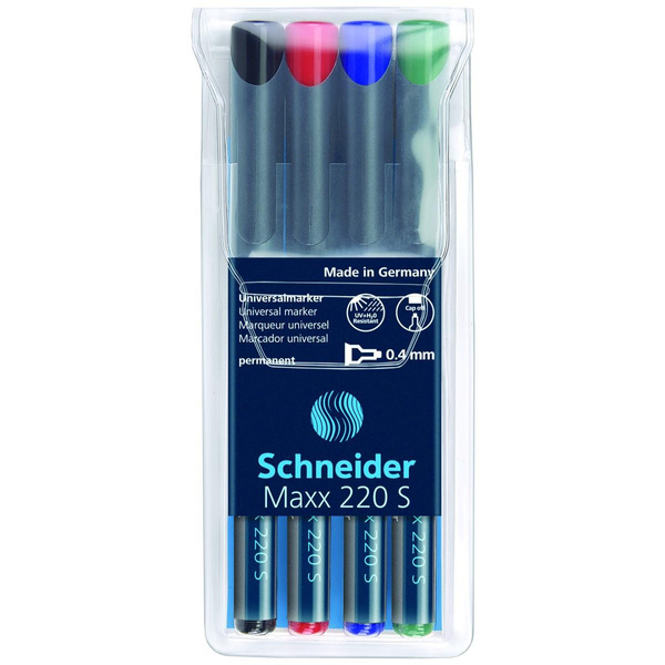 Zestaw foliopisów permanentnych Schneider Maxx 220 S 4 kolory