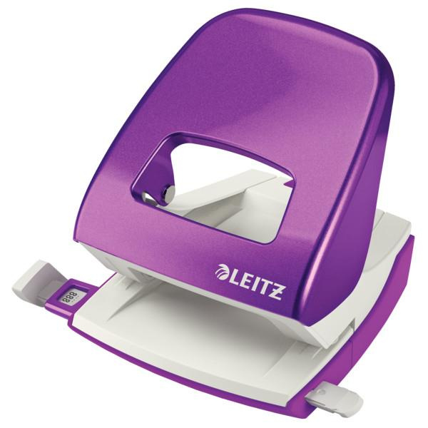 Dziurkacz Leitz Wow duży (30 kartek) fioletowy