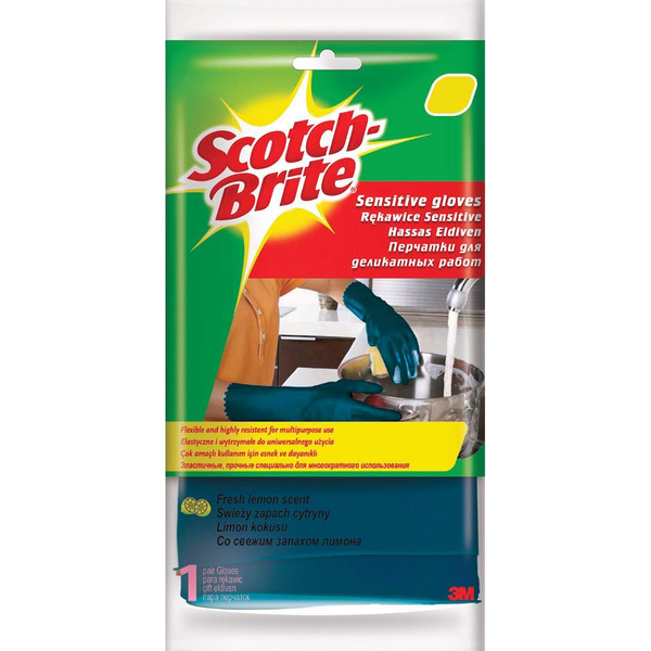 Rękawice Scotch Brite Sensitive L niebieskie