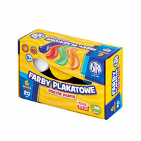 Farby plakatowe Astra 6 kolorów 20ml Box