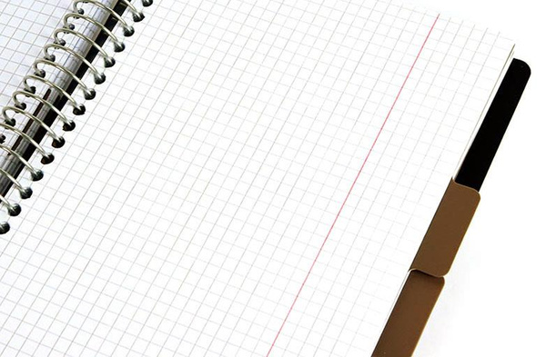 Kołonotatnik A5 150 kartek kratka Mintra Steel Class brązowy