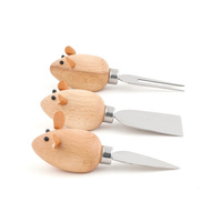 Zestaw 3 noży do sera Myszki Kikkerland